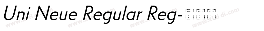 Uni Neue Regular Reg字体转换